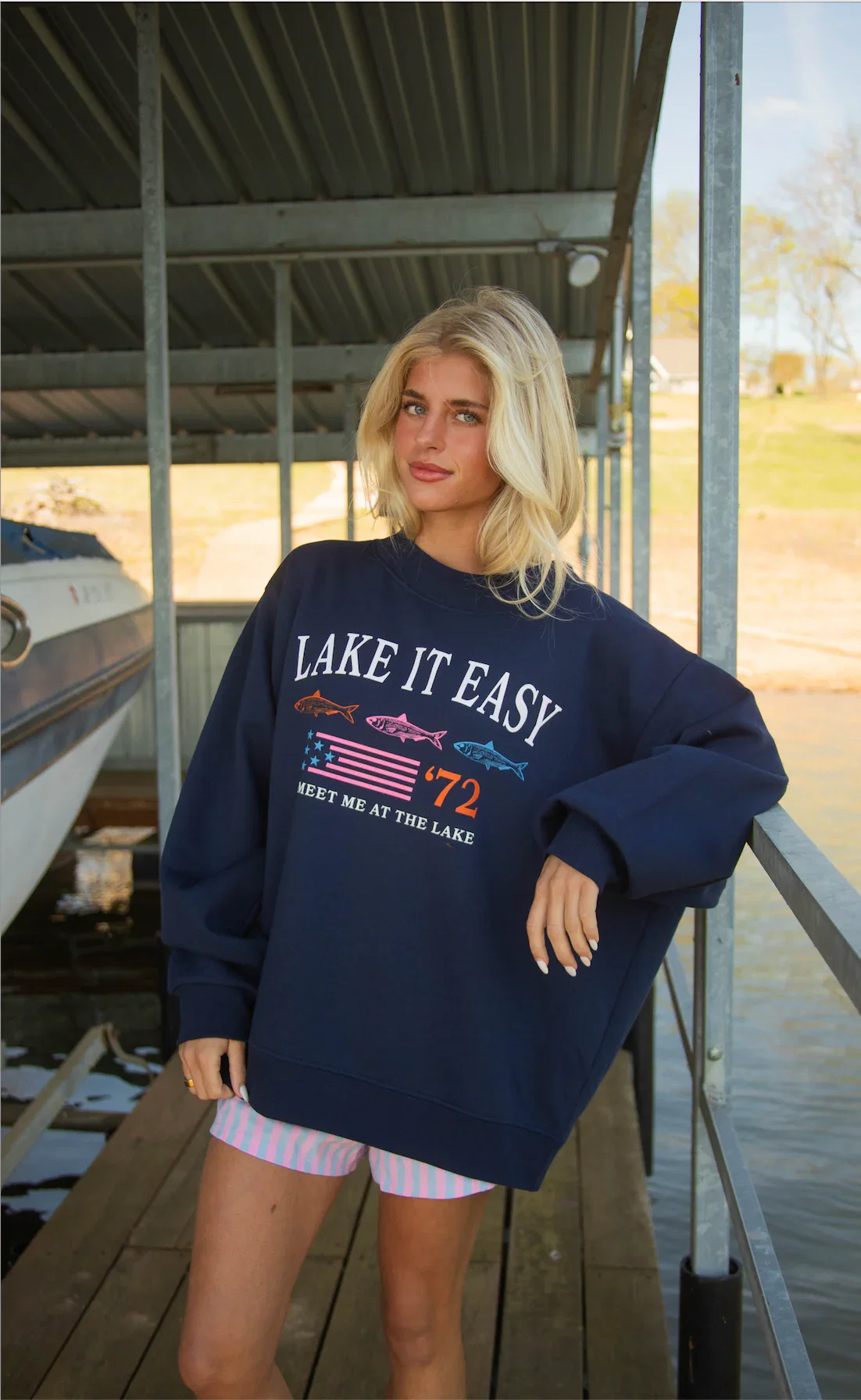 Image of charlie southern: lake it easy mockneck