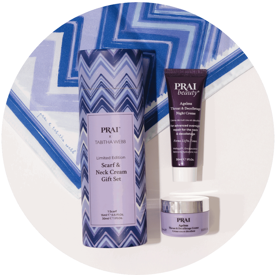 Tabitha Webb x PRAI Scarf & Neck Creme Gift Set