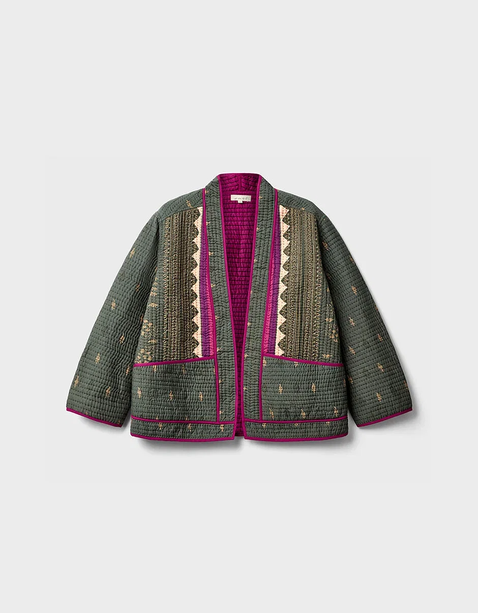 Apate Light Quilted Cotton Jacket Green