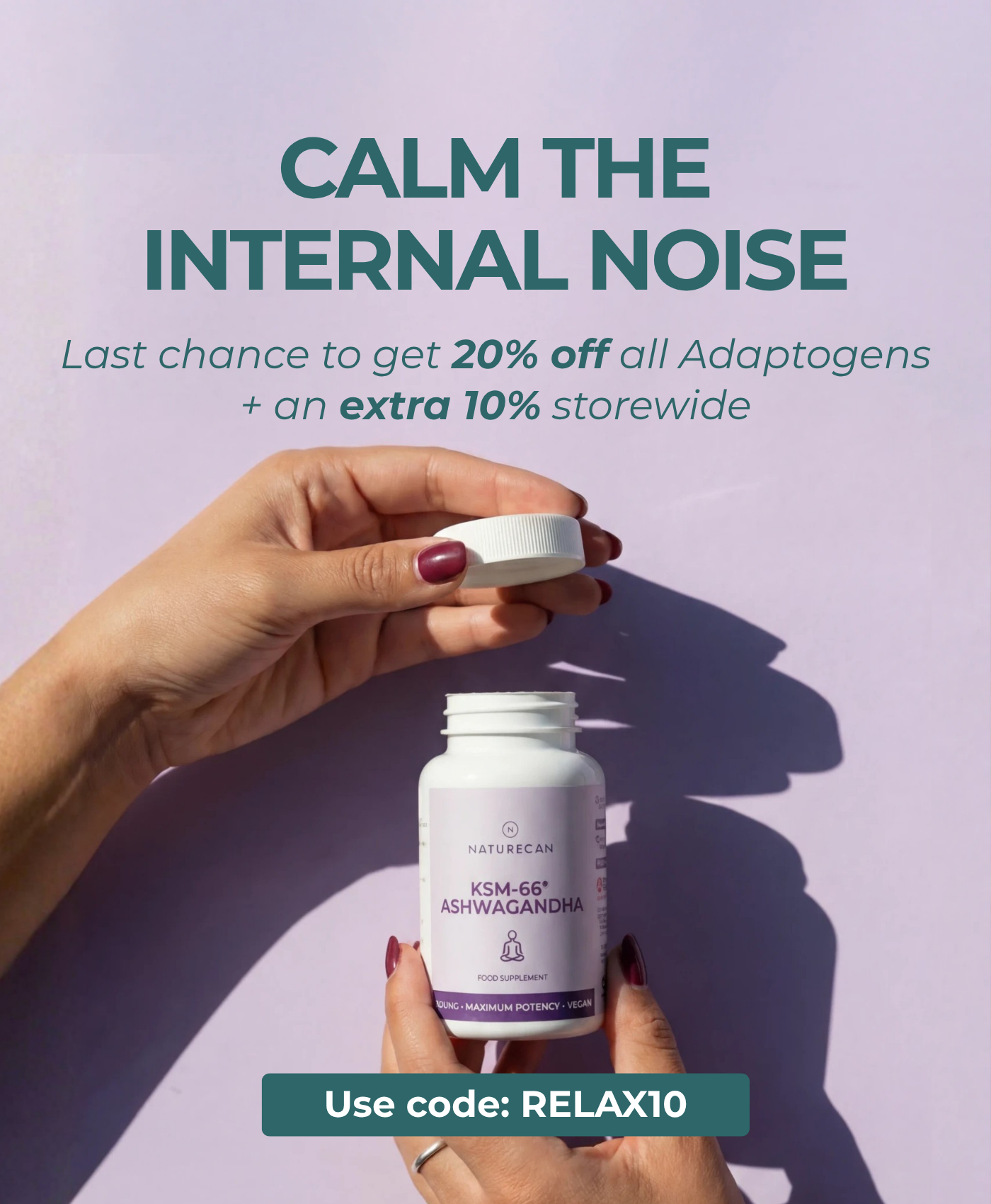 Calm the internal noise - Last chance to get 20% off all adaptogens