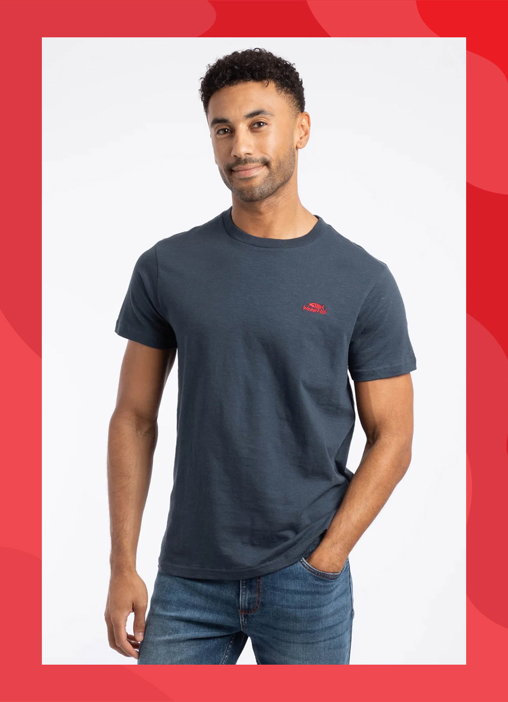 Fished Branded T-Shirt Navy
