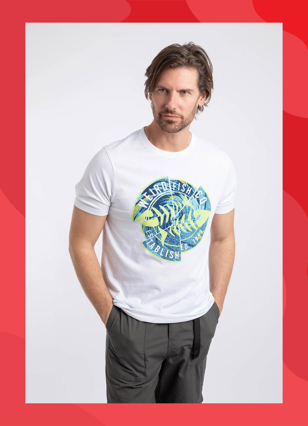 Vortex Front Print Graphic T-Shirt White