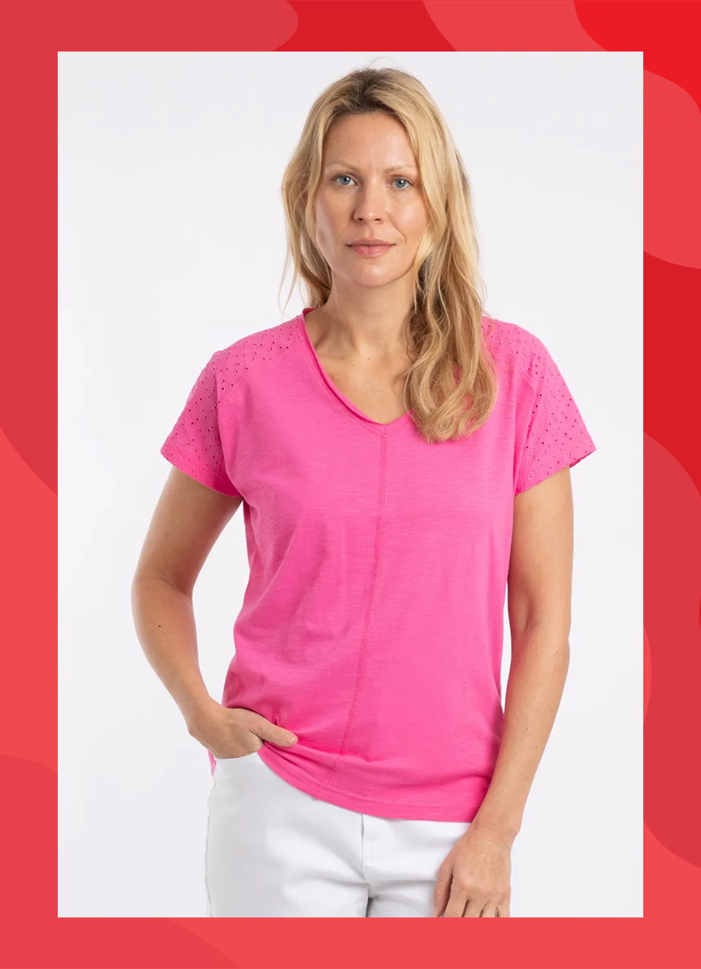 Pernille Cutaway T-Shirt Pink