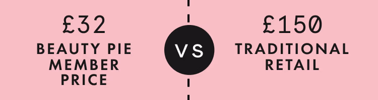 £32 Beauty Pie Membership Price vs. £150 Traditional Retail