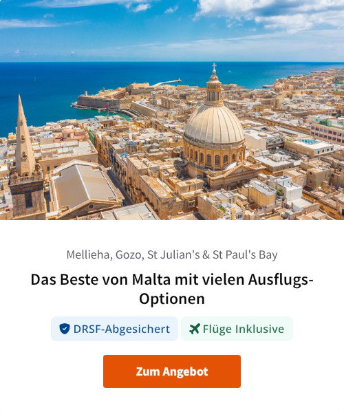 Das Beste von Malta mit vielen Ausflugs-Optionen