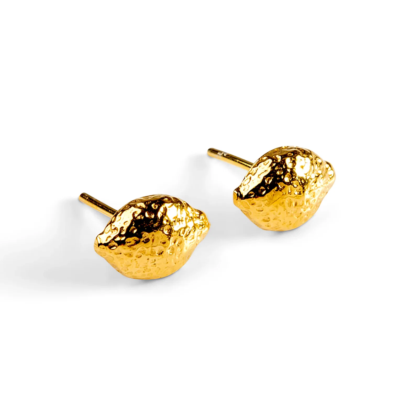 Image of Lemon Stud Earrings in Silver with 24ct Gold