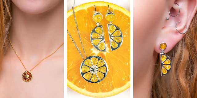 Lemon and Orange Slice Jewellery