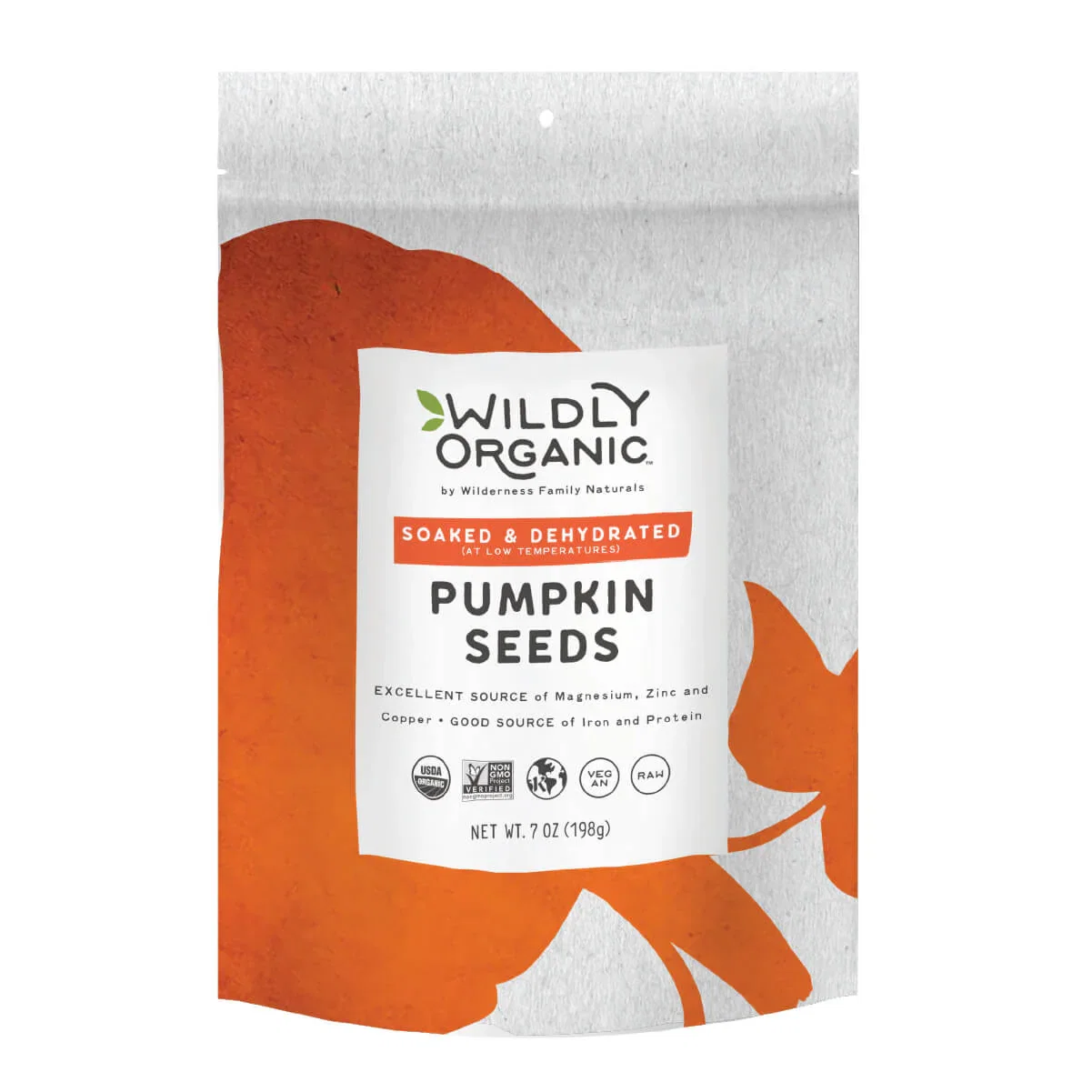 Image of Nuts, Raw, Soaked and Dried, Certified Organic, Pumpkin Seeds