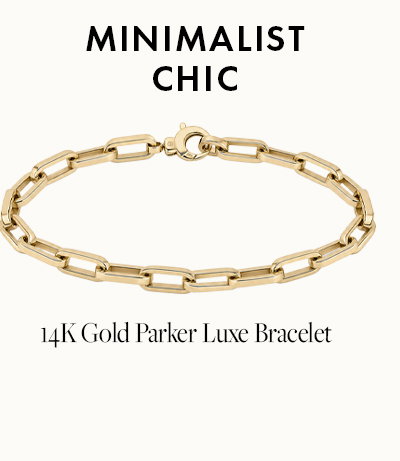 Minimalist Chic. 14K Gold Parker Luxe Bracelet