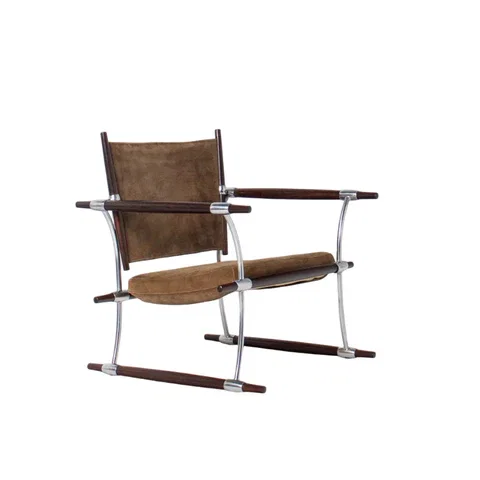 Stokke Rosewood & Suede Lounge Chair