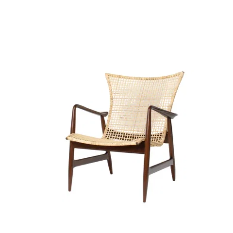 Kofod Larsen Lounge Chair in Cane
