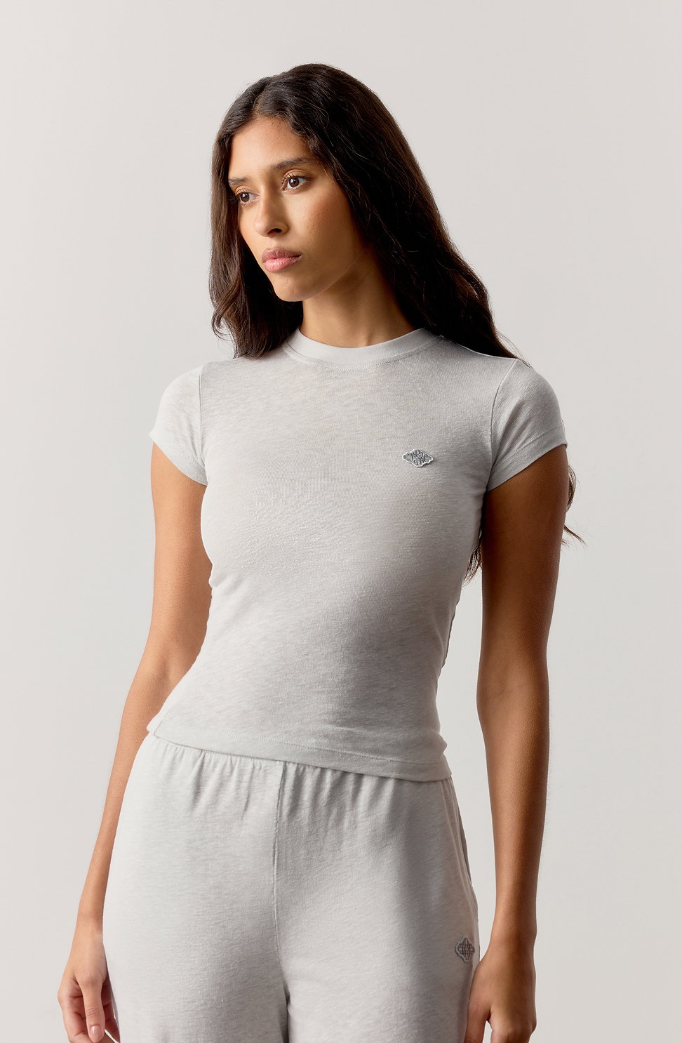 MARL SLUB CAP SLEEVE BABY TEE
