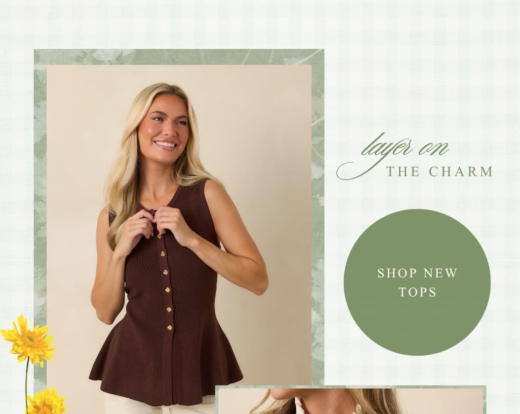 layer on the charm. shop new tops.