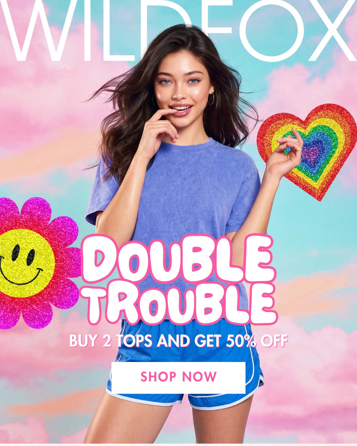 Buy 2 Tops Get 50% OFF