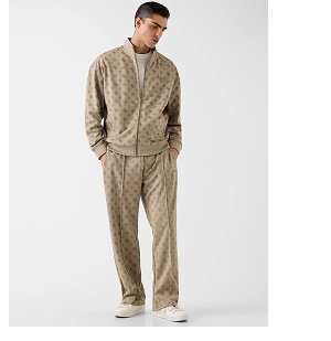 Impact grey logo ovidio printed pants