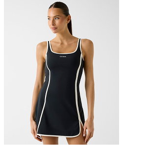 Black sarah tennis active dress