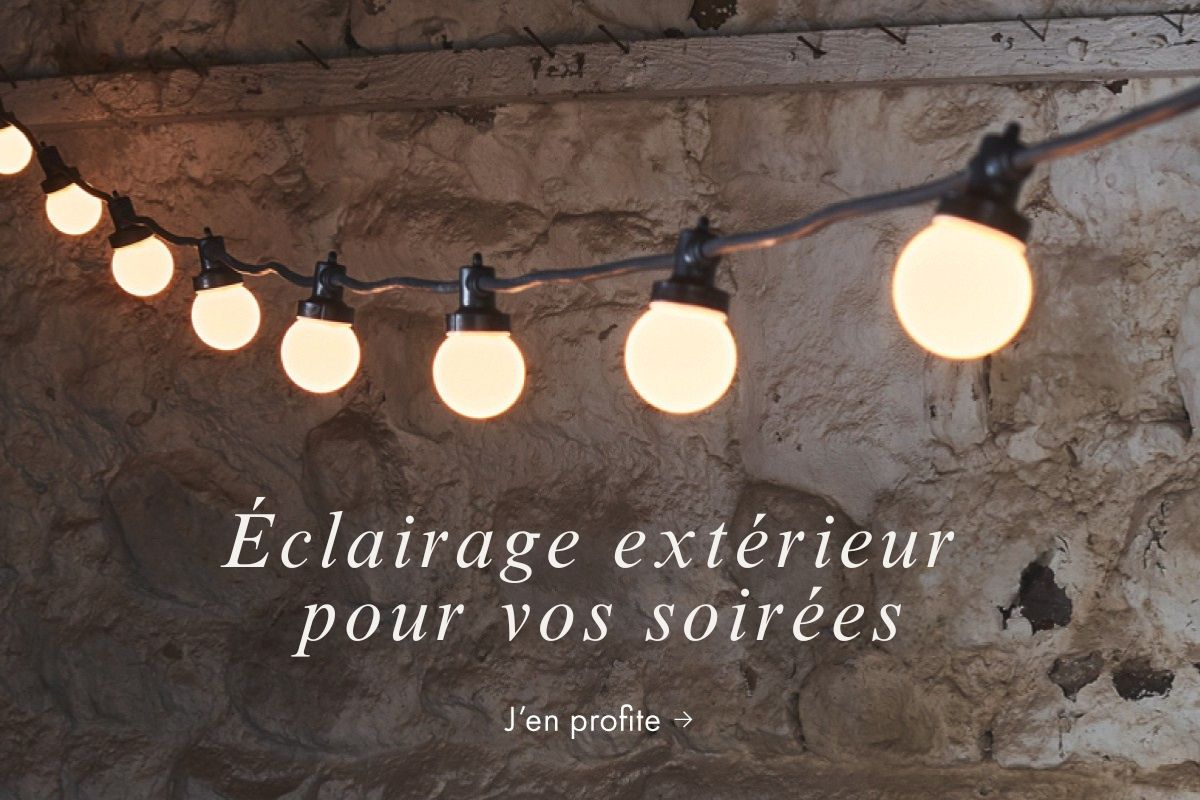 Guirlandes lumineuses raccordables pour vos soirées en extérieur