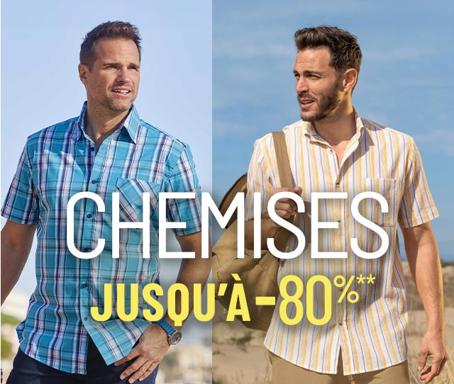 Chemises jusqu'à moins 80 pour cent**