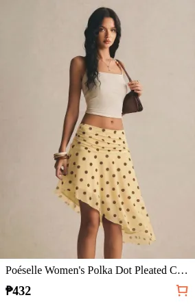 Poéselle Women s Polka Dot Pleated...
