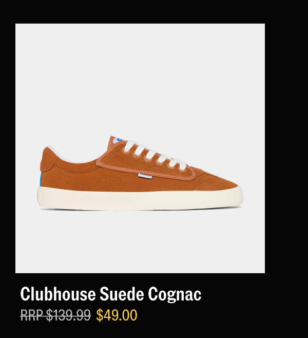 clubhouse suede cognac
