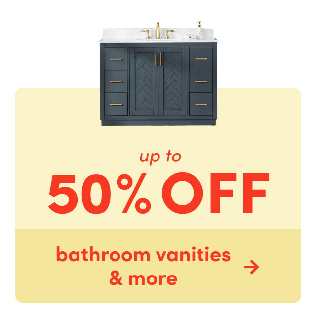 bathroom vanities & more on sale