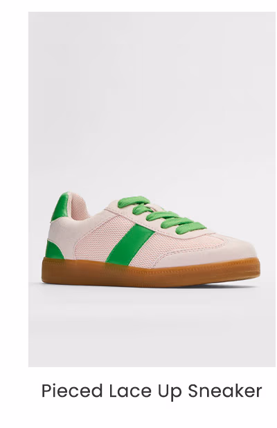 Pieced Lace Up Sneaker