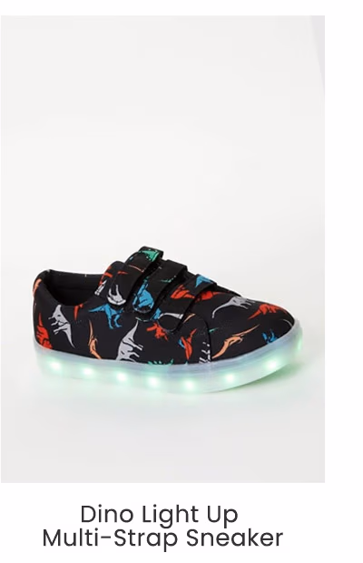 Dino Light Up Multi-Strap Sneaker