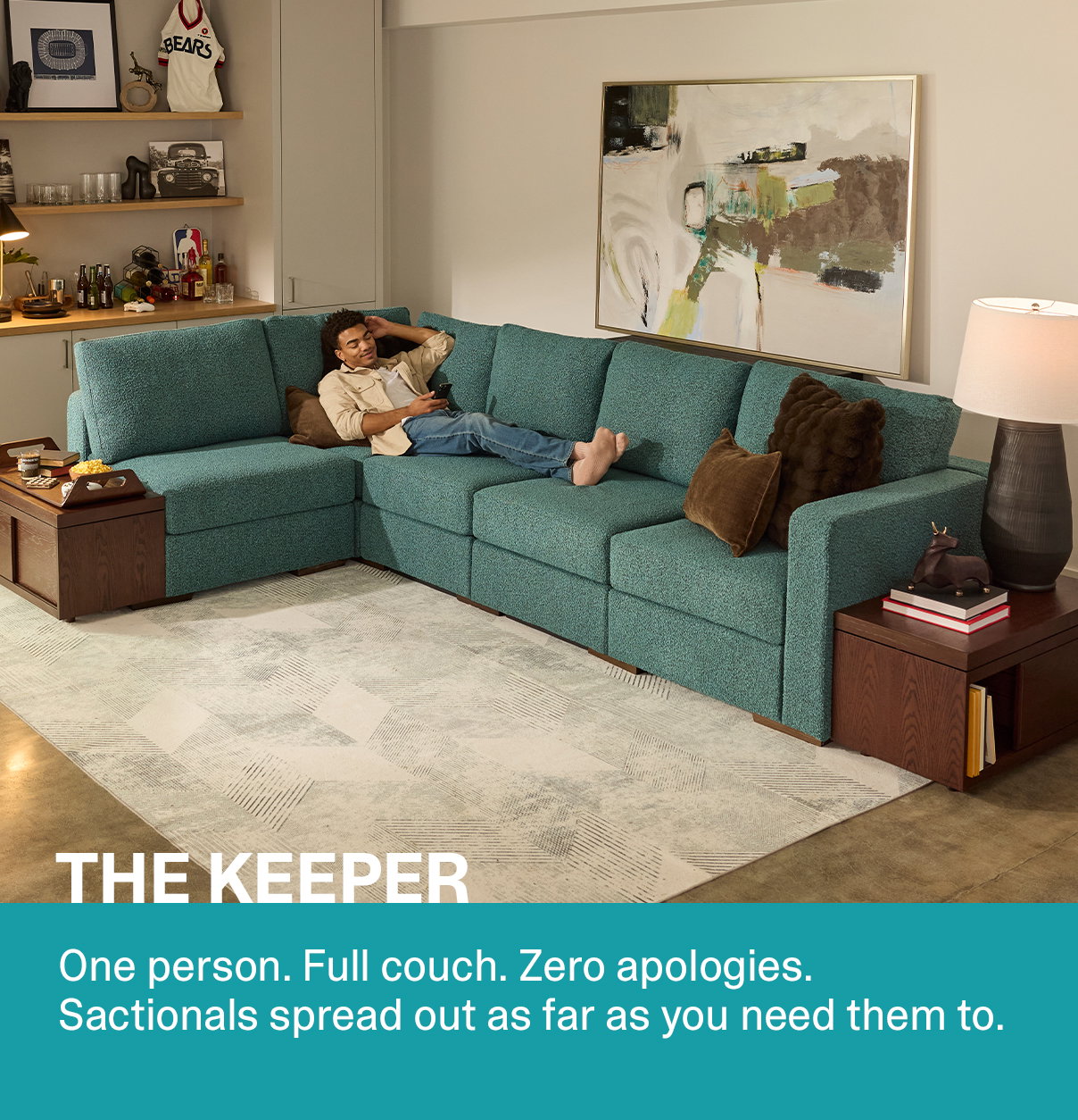 The Keeper | One person. Full couch. Zero apologies. Sactionals spread out as far as you need them to.
