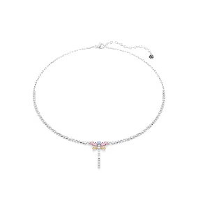 Collar en Y Ariana Grande x Swarovski, tallas mixtas, libélula, multicolor, baño de rodio