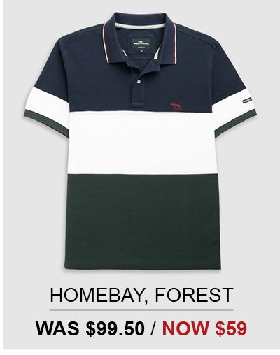 Shop Homebay Sports Fit Polo, Forest online and instore at Rodd & Gunn