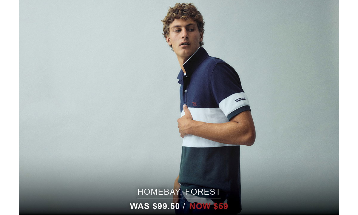 Shop Homebay Sports Fit Polo, Forest online and instore at Rodd & Gunn