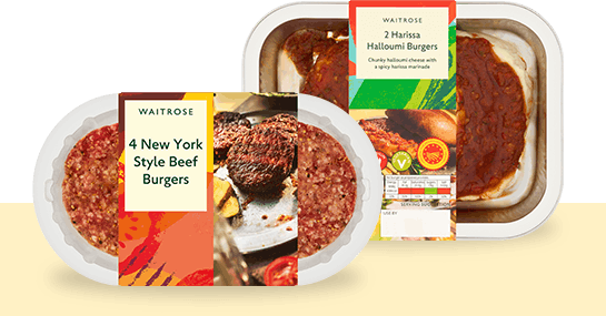 4 New York Style Beef Burgers / 2 Harissa Halloumi Burgers