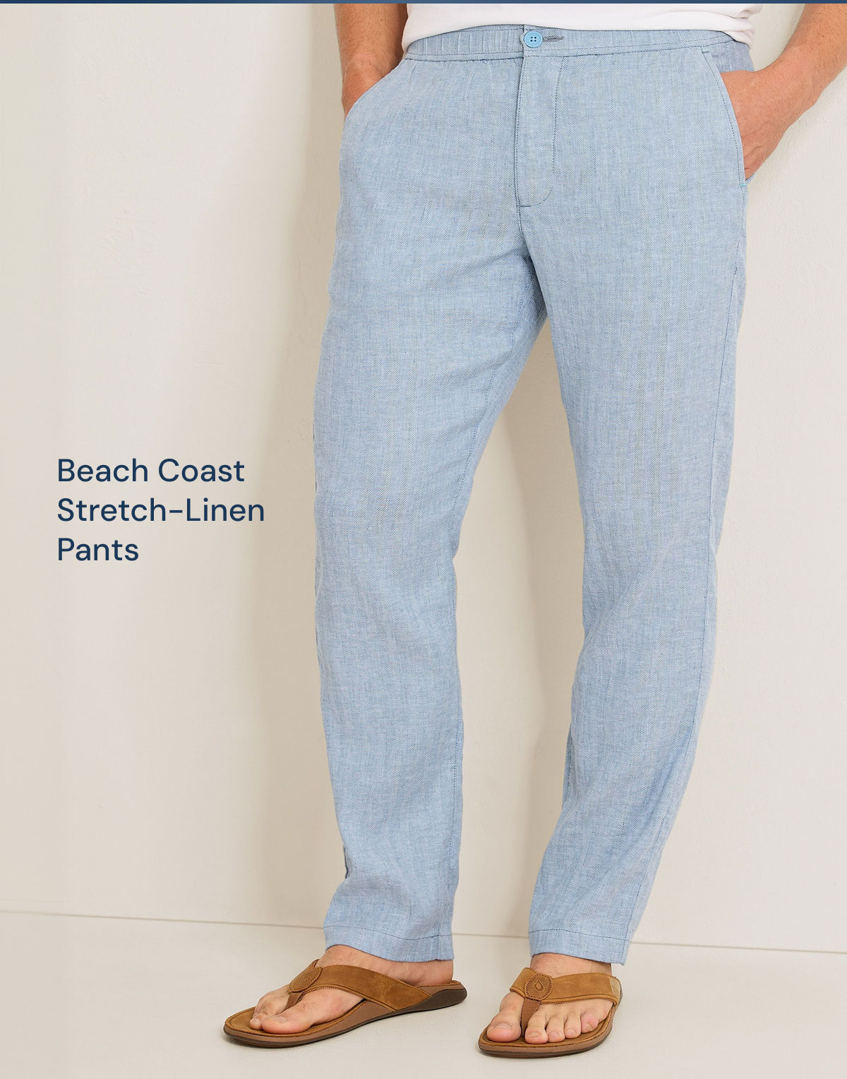 Beach Coast Stretch-Linen Pants