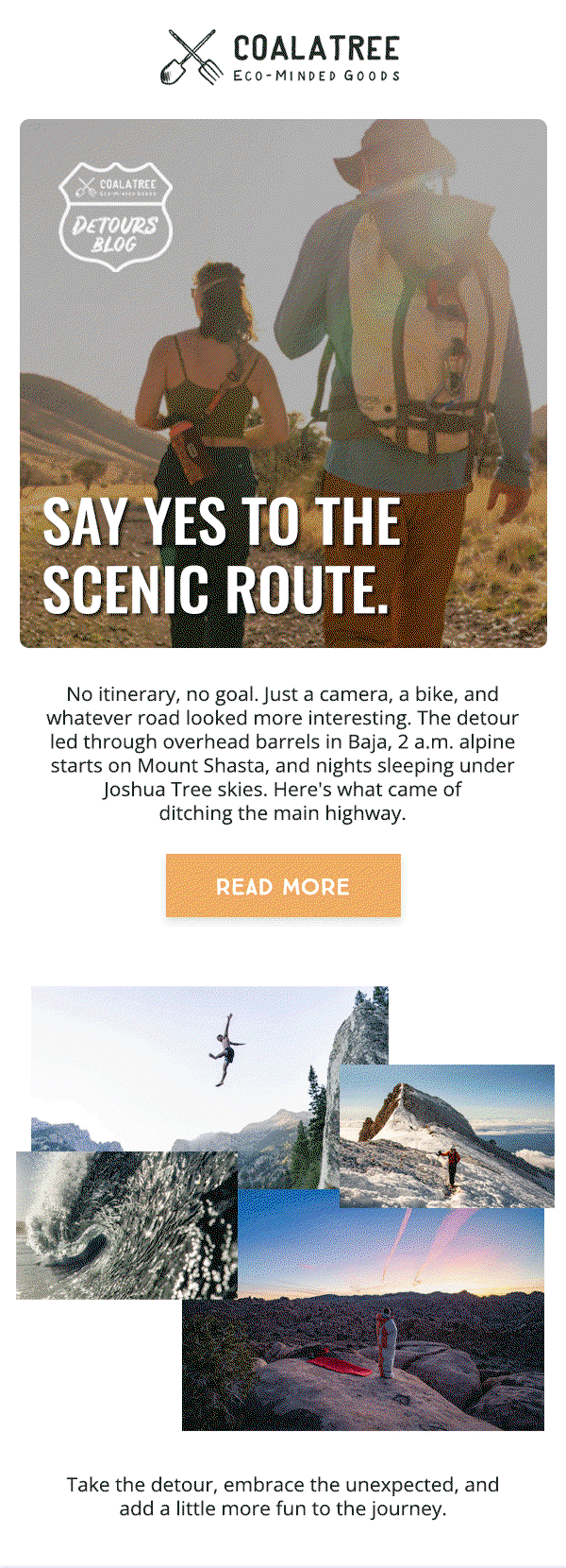 Take the Detour, Your Life Will Be More Fun