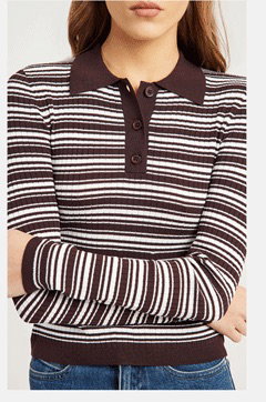 Zeno Stripe Knit Polo
