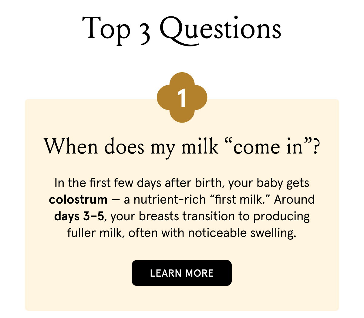 When does my milk "come in"?
