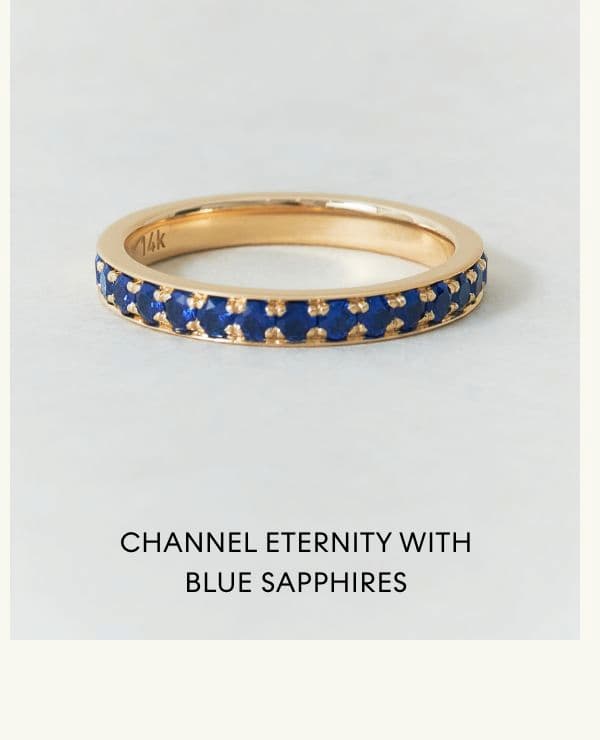 Channel Eternity with Blue Sapphires