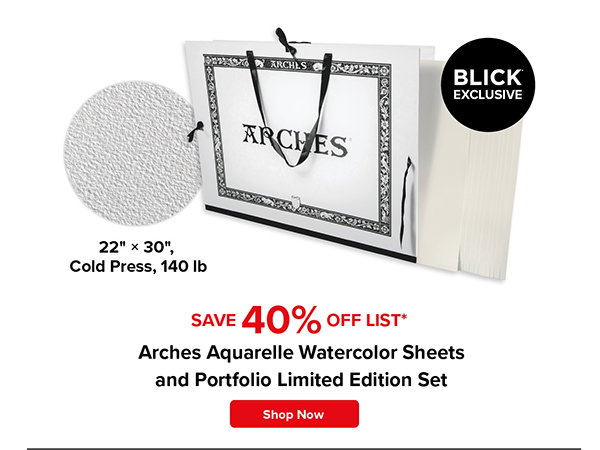 Arches Aquarelle Watercolor Sheets and Portfolio Limited Edition Set