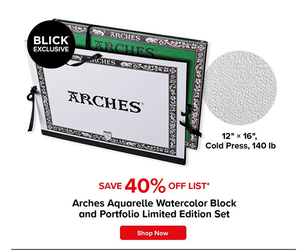 Arches Aquarelle Watercolor Block and Portfolio Limited Edition Set
