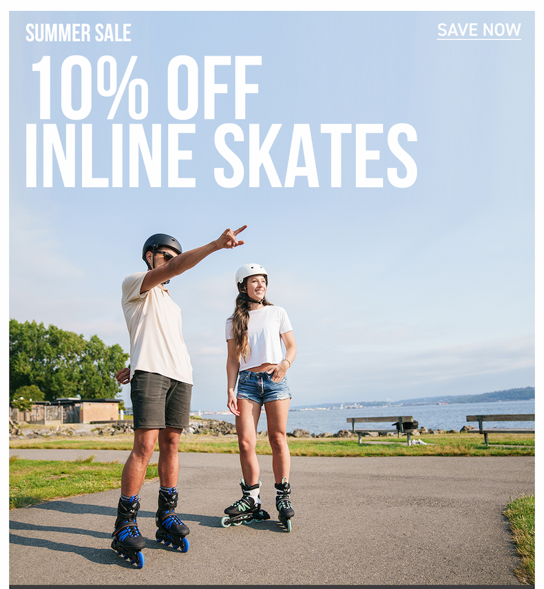 10% OFF INLINE SKATES