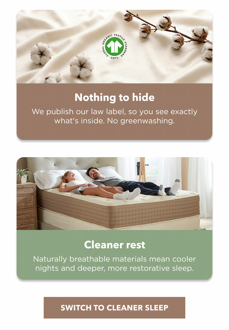 SWITCH TO CLEANER SLEEP
