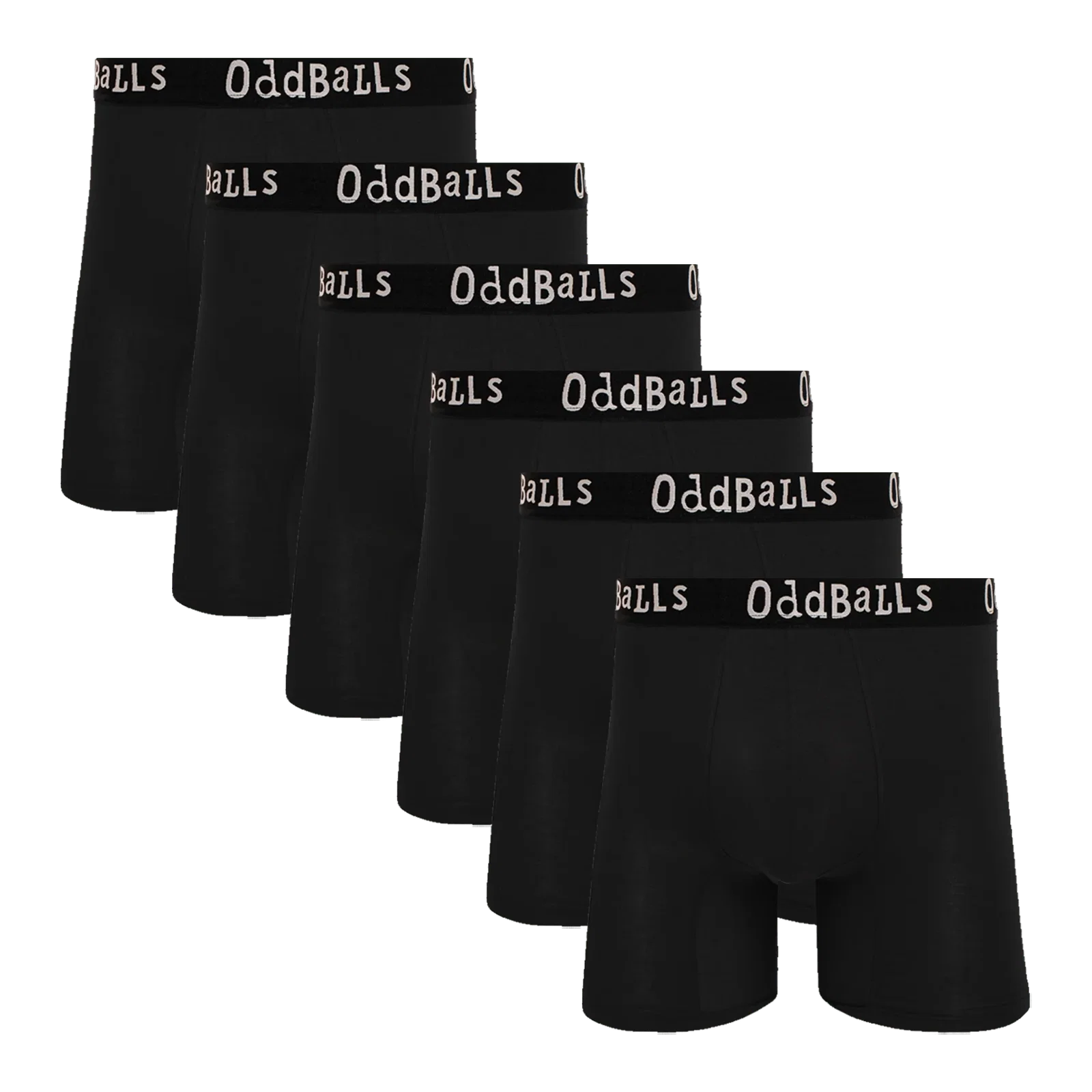 Image of Classic Black Bundle - Men's Bamboo Boxer Shorts 6 Pack Bundle