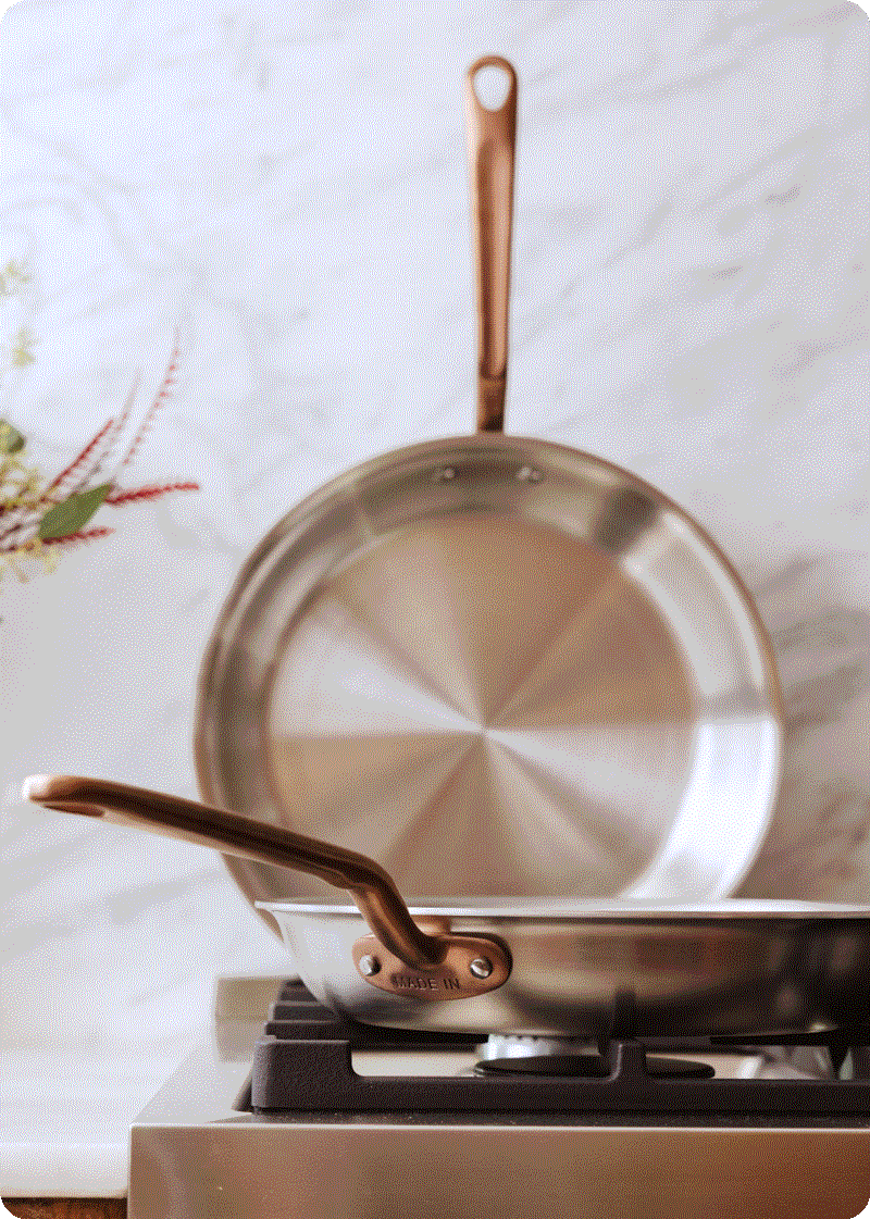 Brushed copper handle 