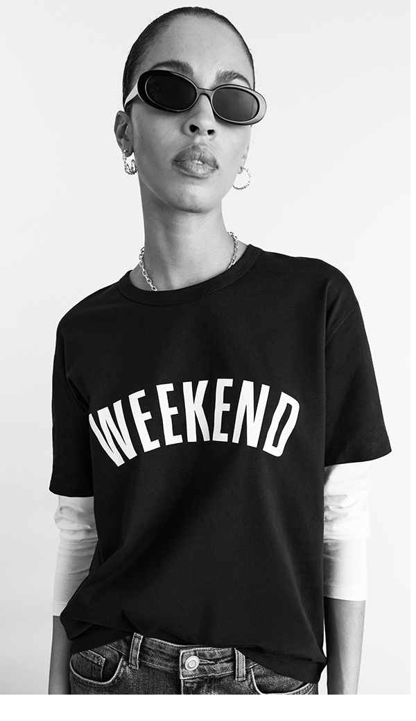 Shay Layered-Look Slogan T-shirt
