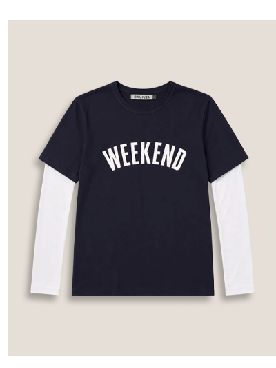Shay Layered-Look Slogan T-shirt