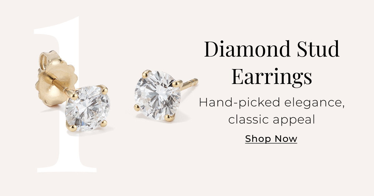 Diamond Stud Earrings - Hand-picked elegance, classic appeal - Shop Now > 