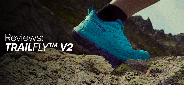A close up of the TRAILFLY V2, flexing over a rocky trail