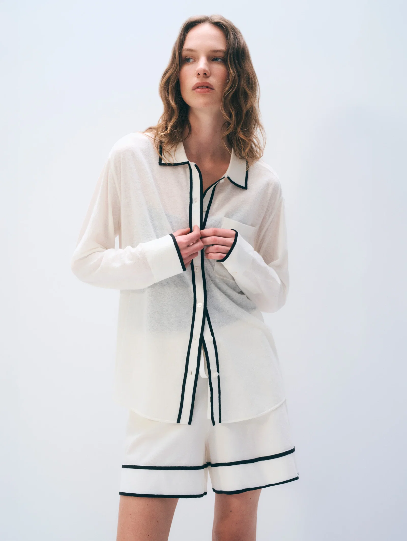 Image of Linen Blend Shirt | White