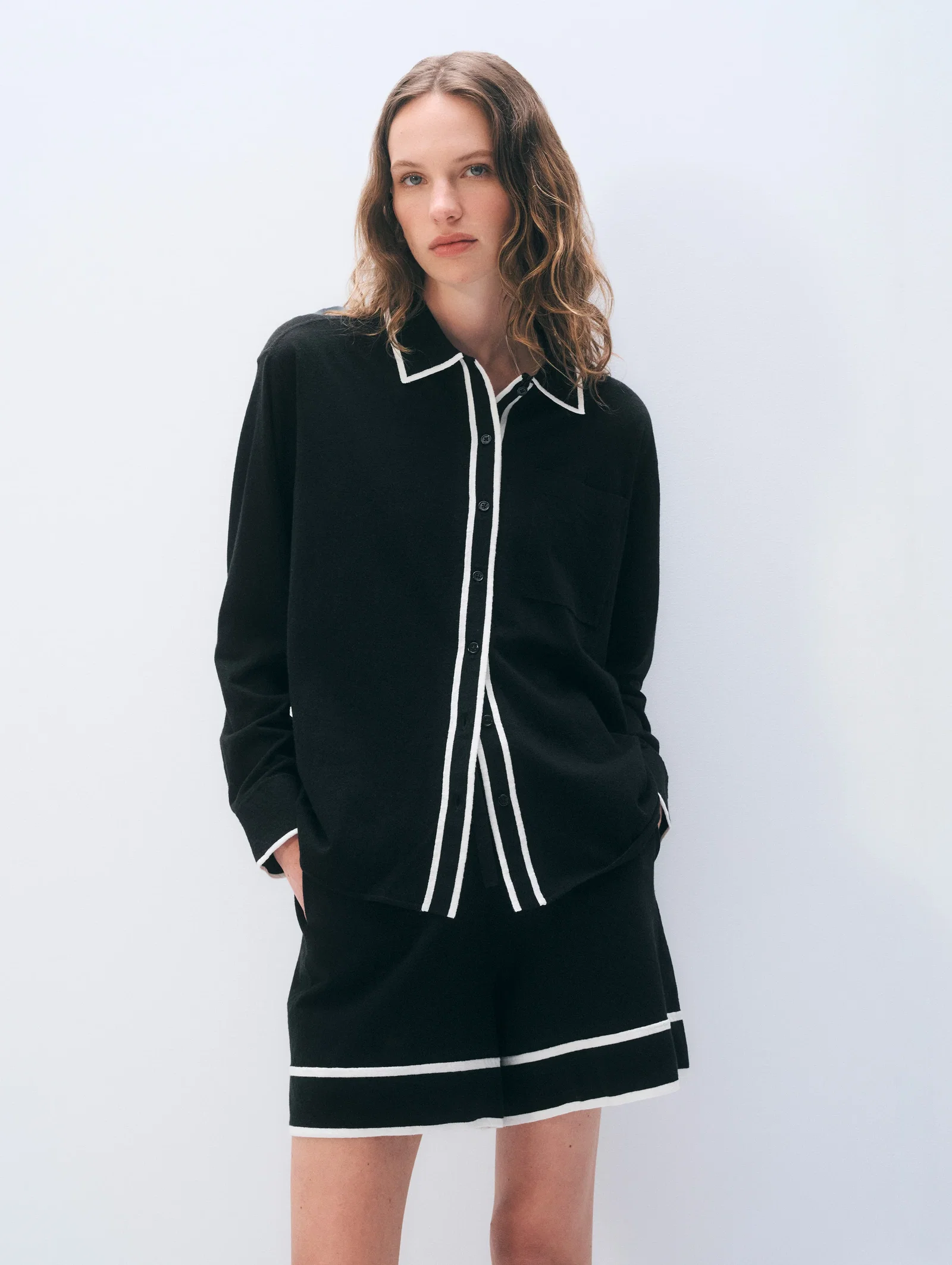 Image of Linen Blend Shirt | Black