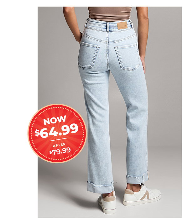 Billie Cropped Straight Stretch Jean